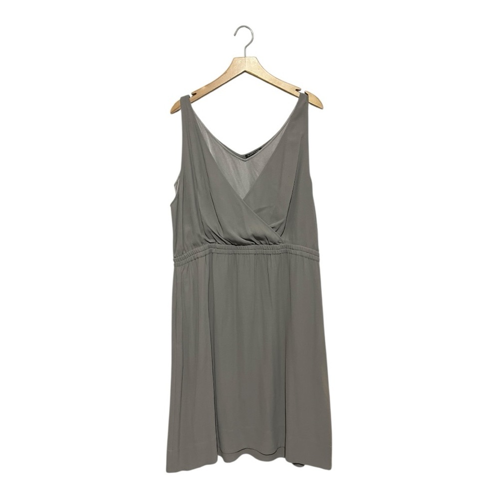 Eileen Fisher Gray Sleeveless V-Neck Dress